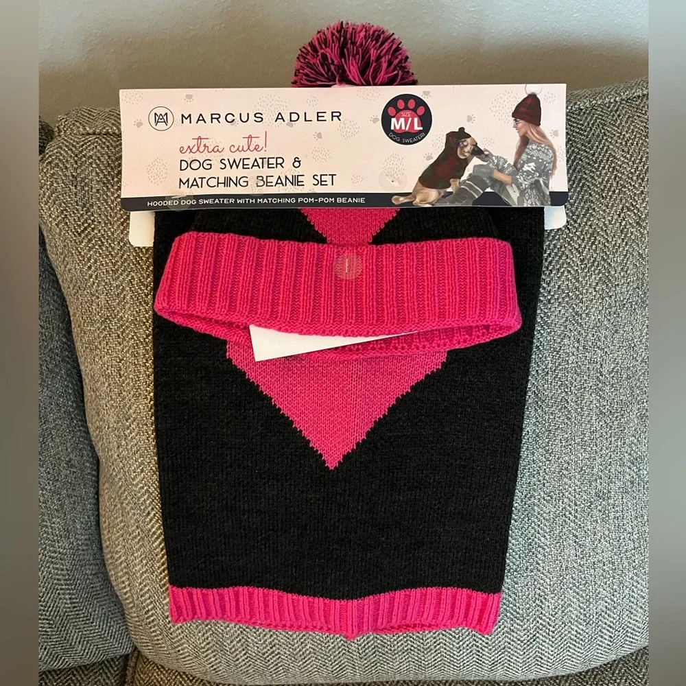 Matching Set Dog Sweater & Matching Beanie For You! NWT